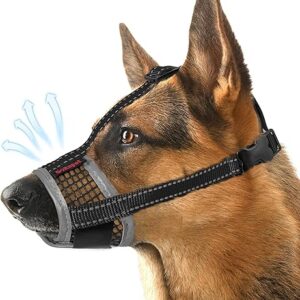 Breathable Mesh Dog Muzzle for Large Dogs