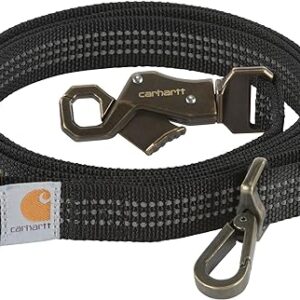 Carhartt Large Dog Leash, Black/Brass