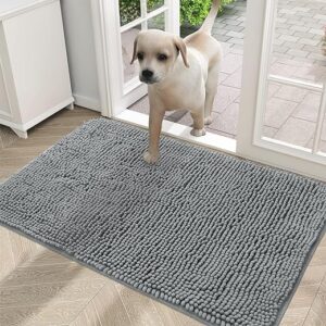 Chenille Dog Door Mat, Absorbent & Washable