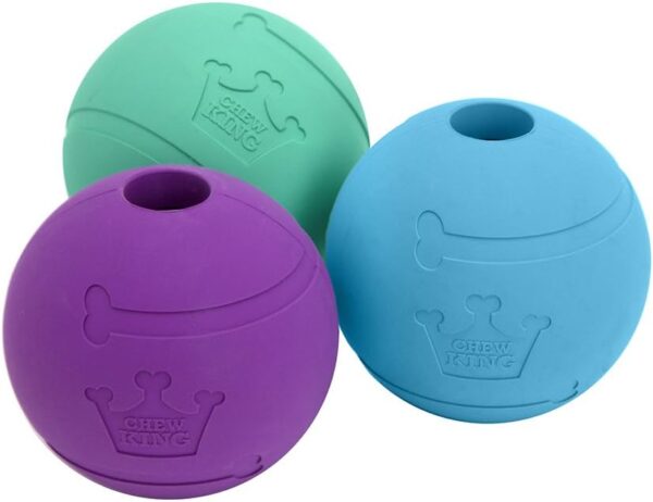 Chew King Durable Natural Rubber Balls