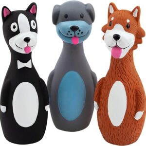 CHIWAVA Squeaky Latex Dog Toy Pack