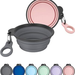 Collapsible Dog Bowls with Bottle Carrier