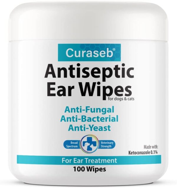 Curaseb Pet Ear Infection Treatment Wipes