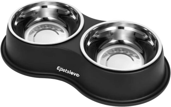 Double Stainless Steel Pet Feeder Bowls