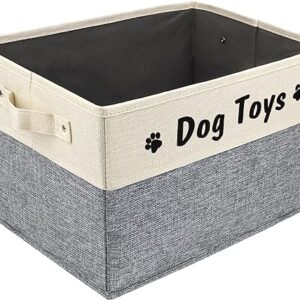 Foldable Dog Toy Basket with Handles