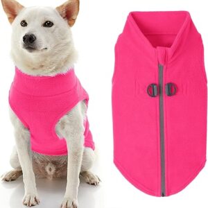 Gooby Pink Fleece Dog Sweater - Medium