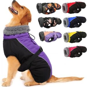 IECOii Reflective Adjustable Dog Winter Coat