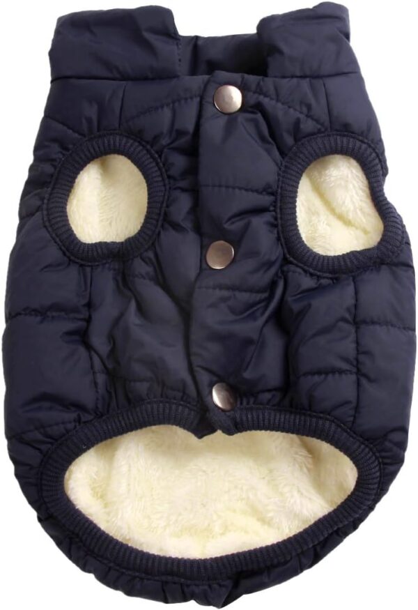 JoyDaog Fleece-Lined Dog Jacket in Blue