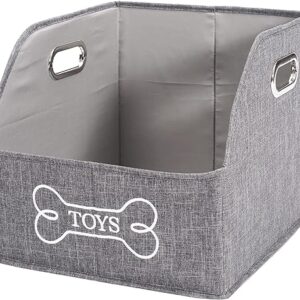 Large Dog Toy Storage Bin Organizer