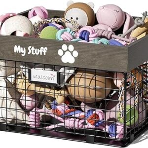 Metal and Wood Pet Toy Organizer