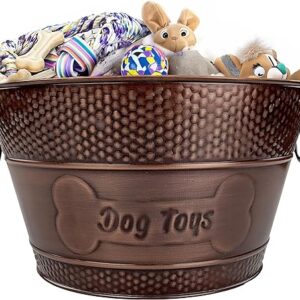 Metal Dog Toy Storage Bin Organizer