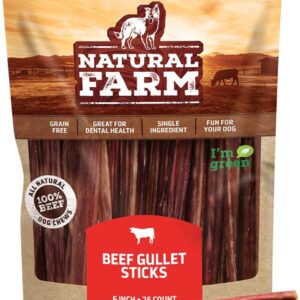 Natural Farm Beef Gullet Sticks 25 Pack