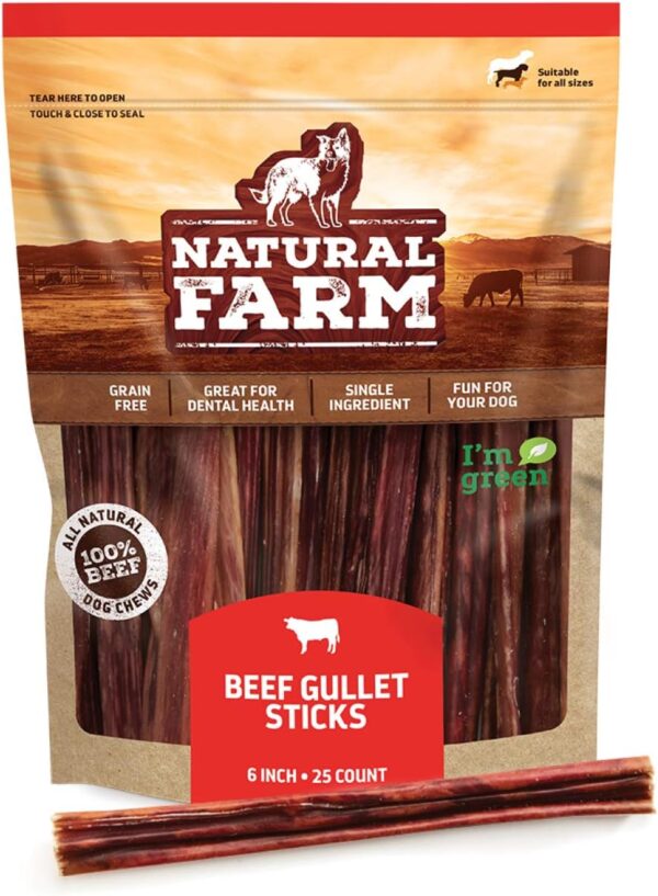 Natural Farm Beef Gullet Sticks 25 Pack