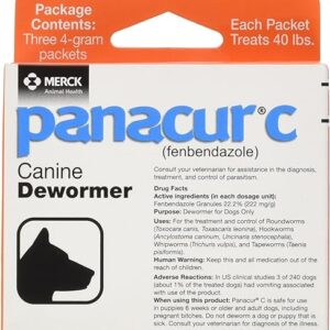 Panacur C Canine Dewormer, 4g, 3 Count