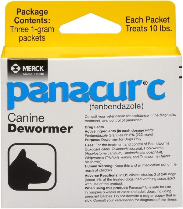 Panacur C Dewormer for Dogs, 3 Count