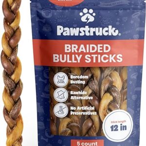 Pawstruck Braided Bully Sticks for Dogs