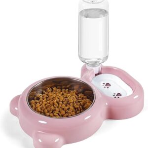 Pet Bowl Set with Water Dispenser