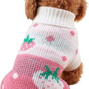 Pet Dog Turtleneck Sweater in Pink