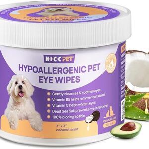 Pet Eye Cleaning Wipes with Coconut Oil