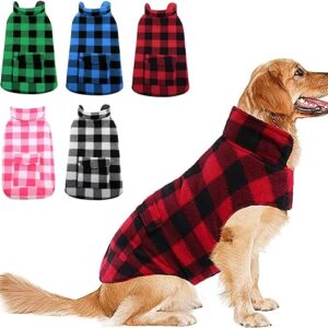 Plaid Reversible Dog Winter Coat