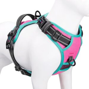 Reflective No Pull Dog Harness, Pink