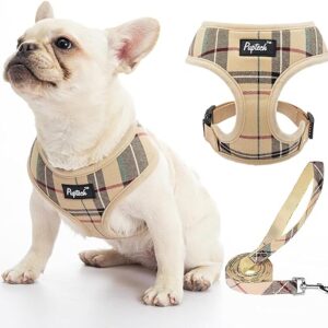 Soft Mesh Dog Harness Set, Beige