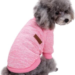 Soft Warm Winter Puppy Sweater Pink