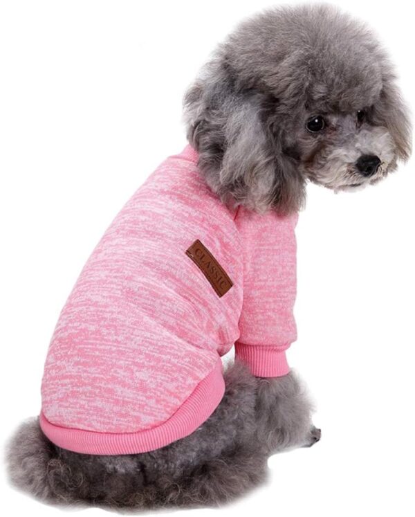 Soft Warm Winter Puppy Sweater Pink