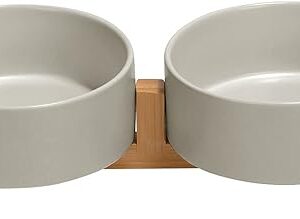 SpunkyJunky Ceramic Pet Bowl Set