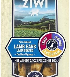 ZIWI Lamb Ears Dog Treats - All-Natural, Grain-Free