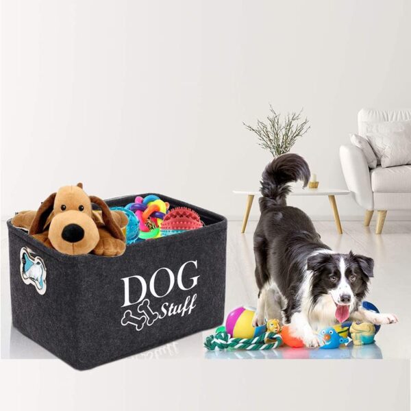 Collapsible Dog Toy Storage Basket