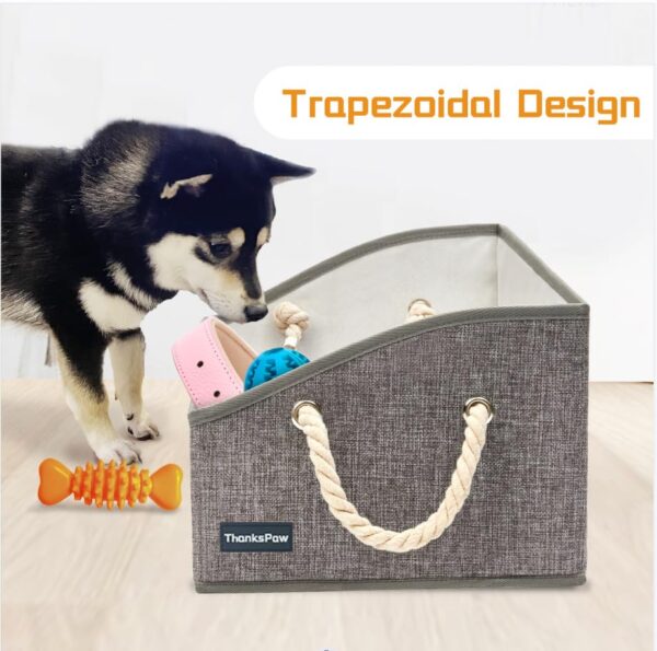 Collapsible Dog Toy Storage with Handle